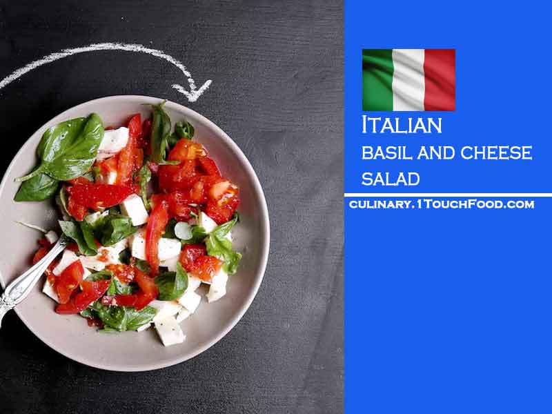 basil and Italian cheese salad