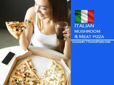 How to prepare delicious mushroom and meat pizza for 1 person