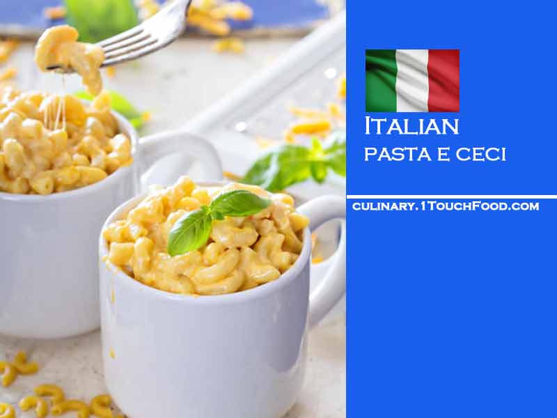 Italian pasta e ceci