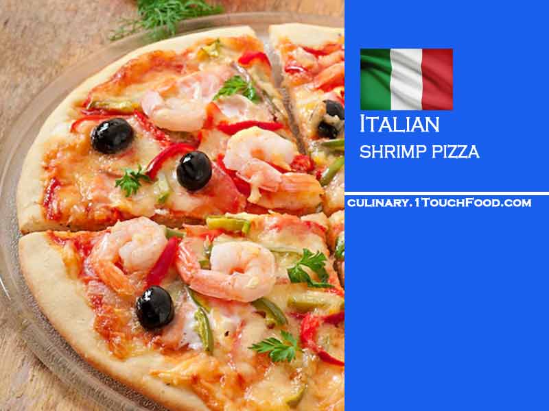 Italian shrimp pizza