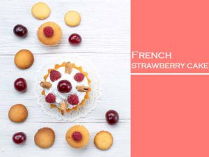 French strawberry cake