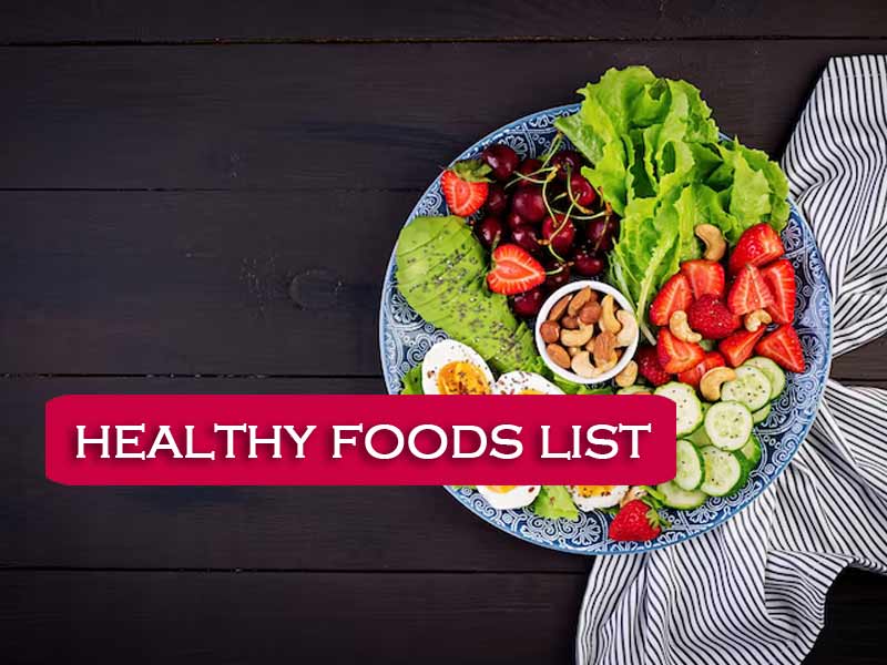 Top Golden 40 healthy foods list
