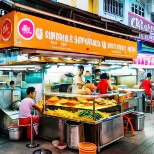 Singapore boasts a street food culture 