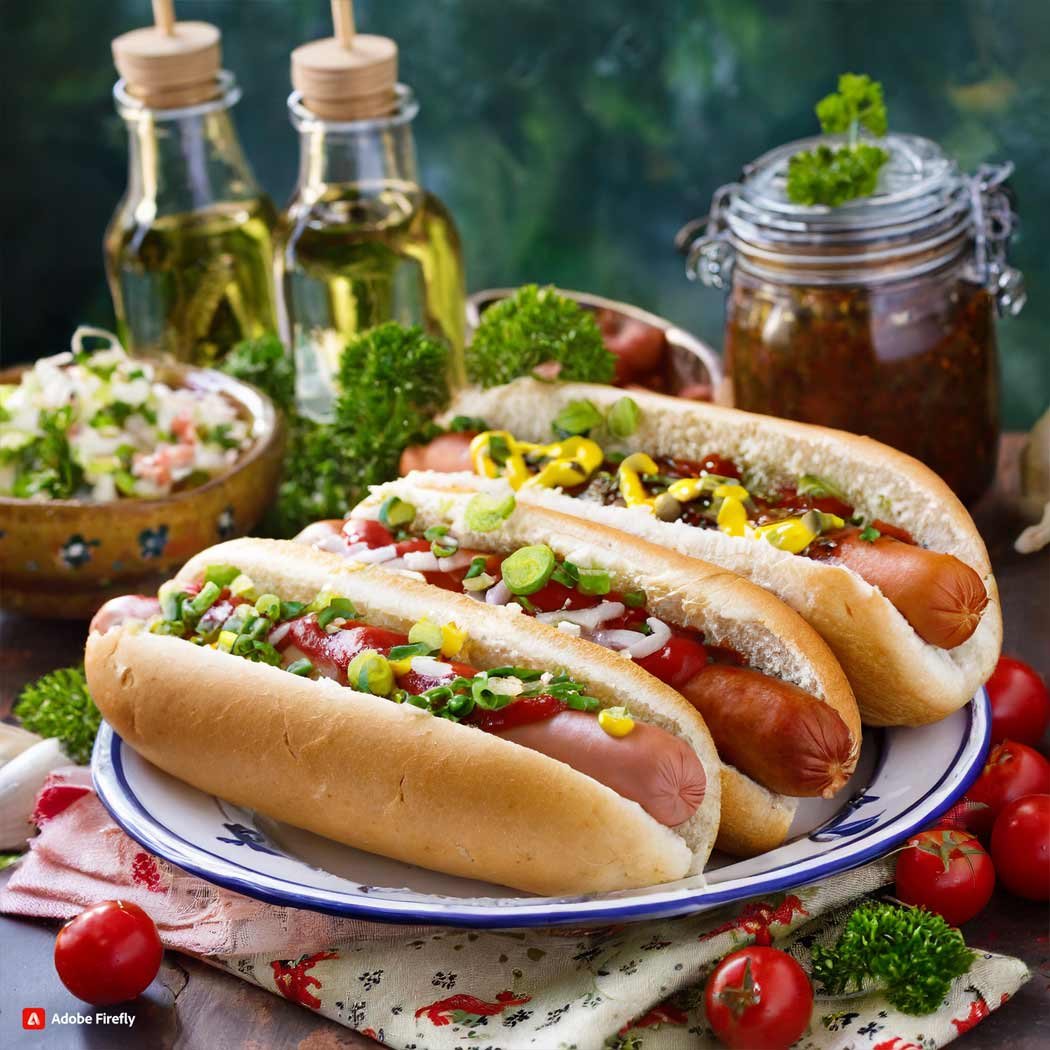 Condiments of European Hot Dogs
