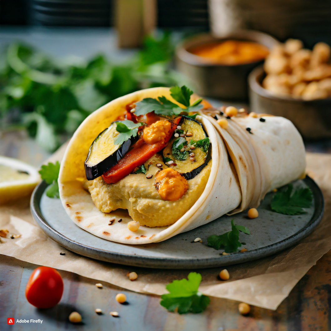From the Oven to Your Plate: How to Make the Perfect Roasted Vegetable Hummus Wrap