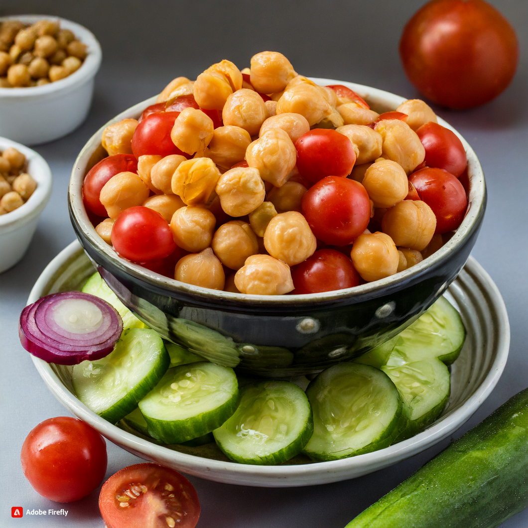 Satisfy Your Taste Buds and Nutritional Needs with This Delicious Chickpea and Tomato Salad