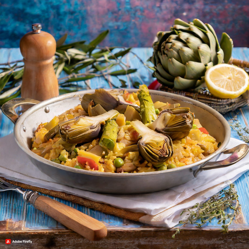 Elevate Your Vegetarian Cooking Game with This Flavorful Paella Recipe Featuring Artichokes