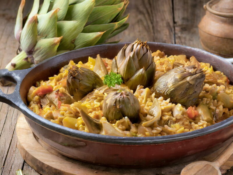Delicious and Nutritious: A Vegetarian Paella Recipe with Artichokes