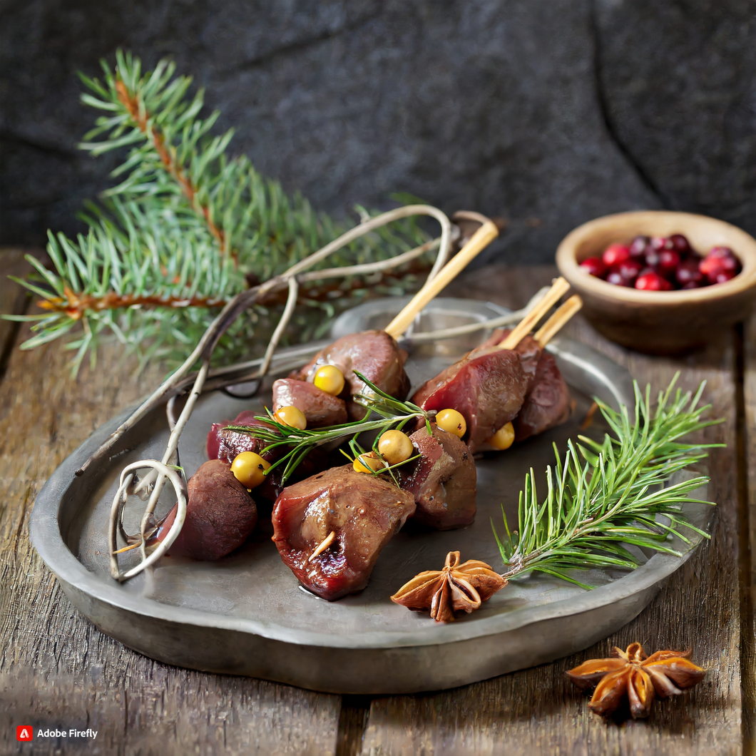 Spice Up Your Next BBQ with These Mouthwatering Venison and Juniper Berry Skewers