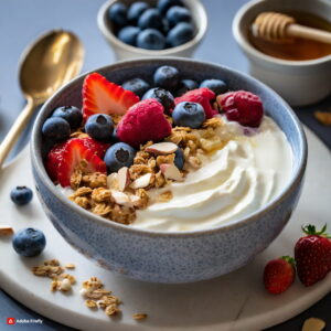 Firefly Greek Yogurt and Berry Breakfast Bowl Recipe Healthy and Delicious • 2 cups Greek yogurt • 1 resize