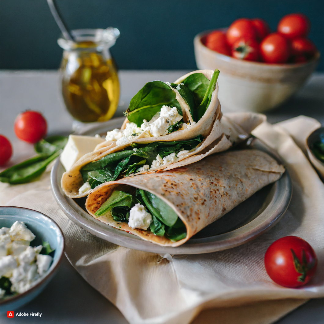 A Nutritious Twist on a Classic Wrap: Spinach and Feta Edition