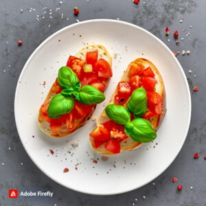 Firefly Title The Classic Bruschetta Delight for 2 people with bread and tomato 87843 resize