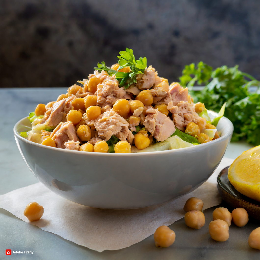 A Nutritious and Flavorful Twist on the Classic Salad: Tuna and Chickpea