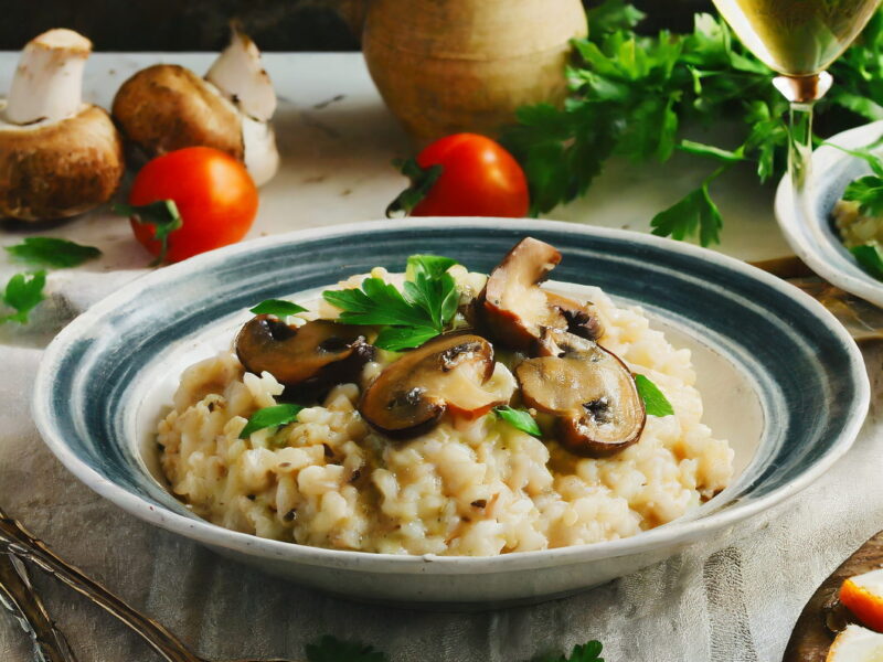 Cozy and Delicious: Perfect Mushroom Risotto for Two