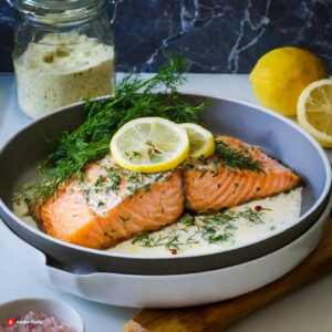 Firefly Culinary Elegance Air Fryer Salmon with Lemon Dill Sauce 47473 resize