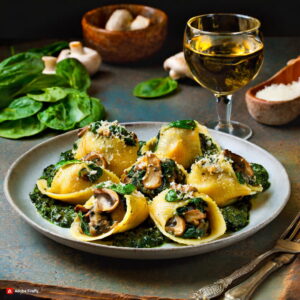 Firefly Mushroom and Spinach Stuffed Shells Culinary Elegance 6317 resize