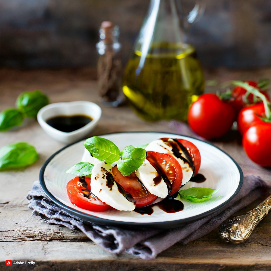 The Perfect Combination of Freshness and Richness: Caprese Salad with Balsamic Glaze