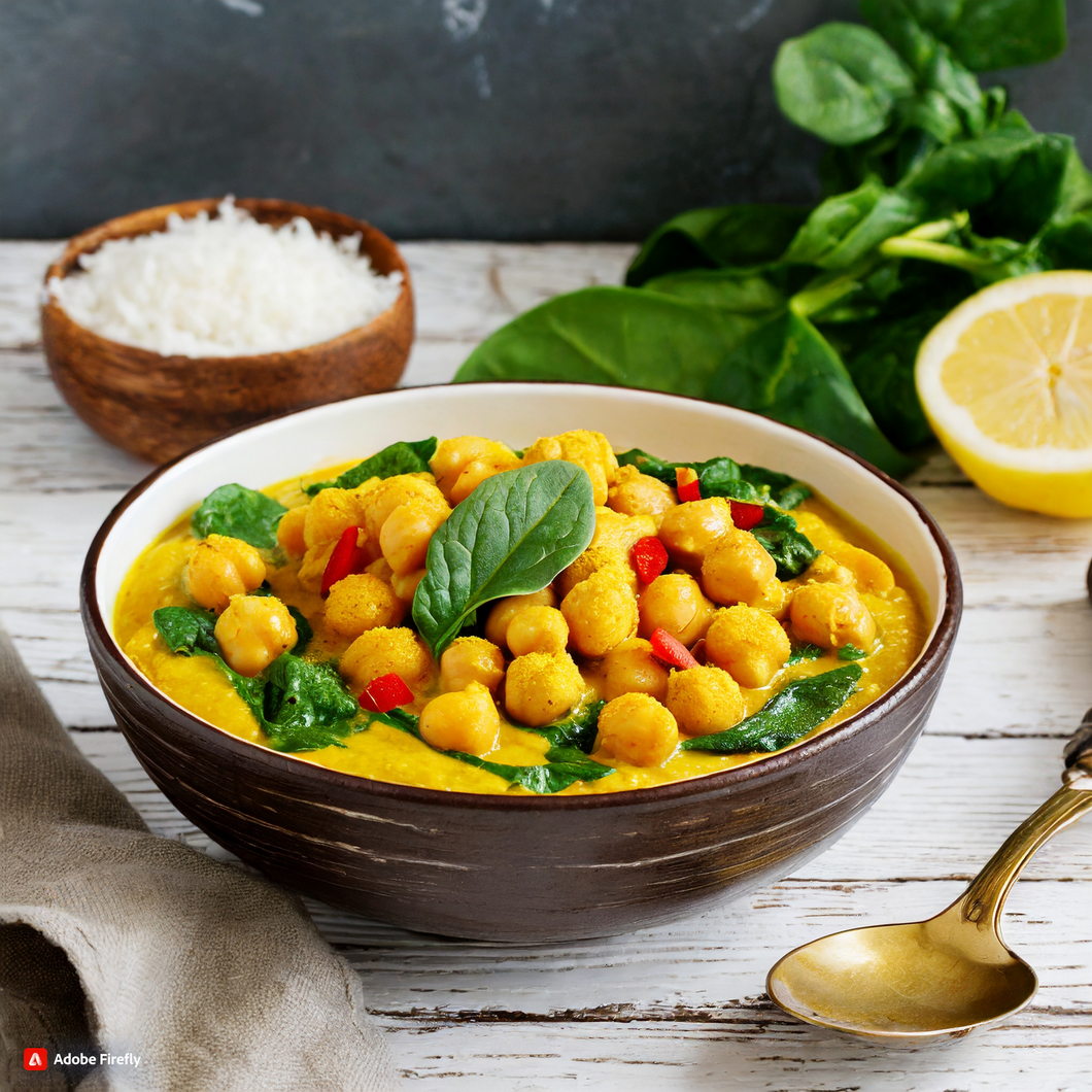 A Twist on Traditional Comfort Food: Vegan Coconut Curry Chickpea Spinach Recipe